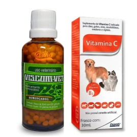 Kit Viscum vet para tratamento de cncer em ces e gatos + vitamina C